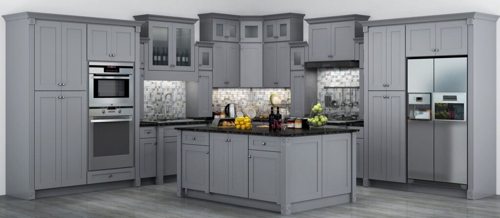 framed kitchen cabinet
